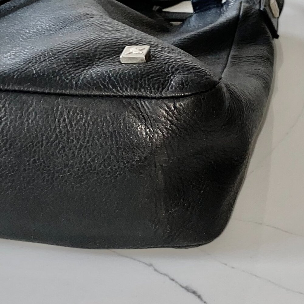 Paloma Picasso Leather Hobo Bucket Crossbody Bag Italy - Picture 8 of 13